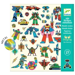 Djeco Stickers Metallic Robots - 160 Stickers