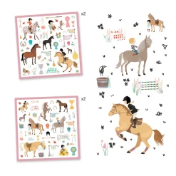 Djeco Stickers Paarden, 160st.