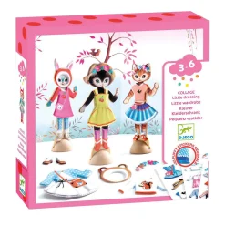 Djeco Stickers Plakken - Aankleedpoezen met Achtergronden