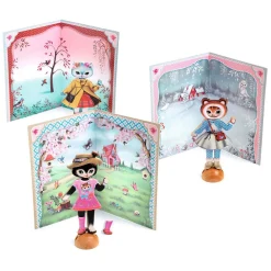 Djeco Stickers Plakken - Aankleedpoezen met Achtergronden