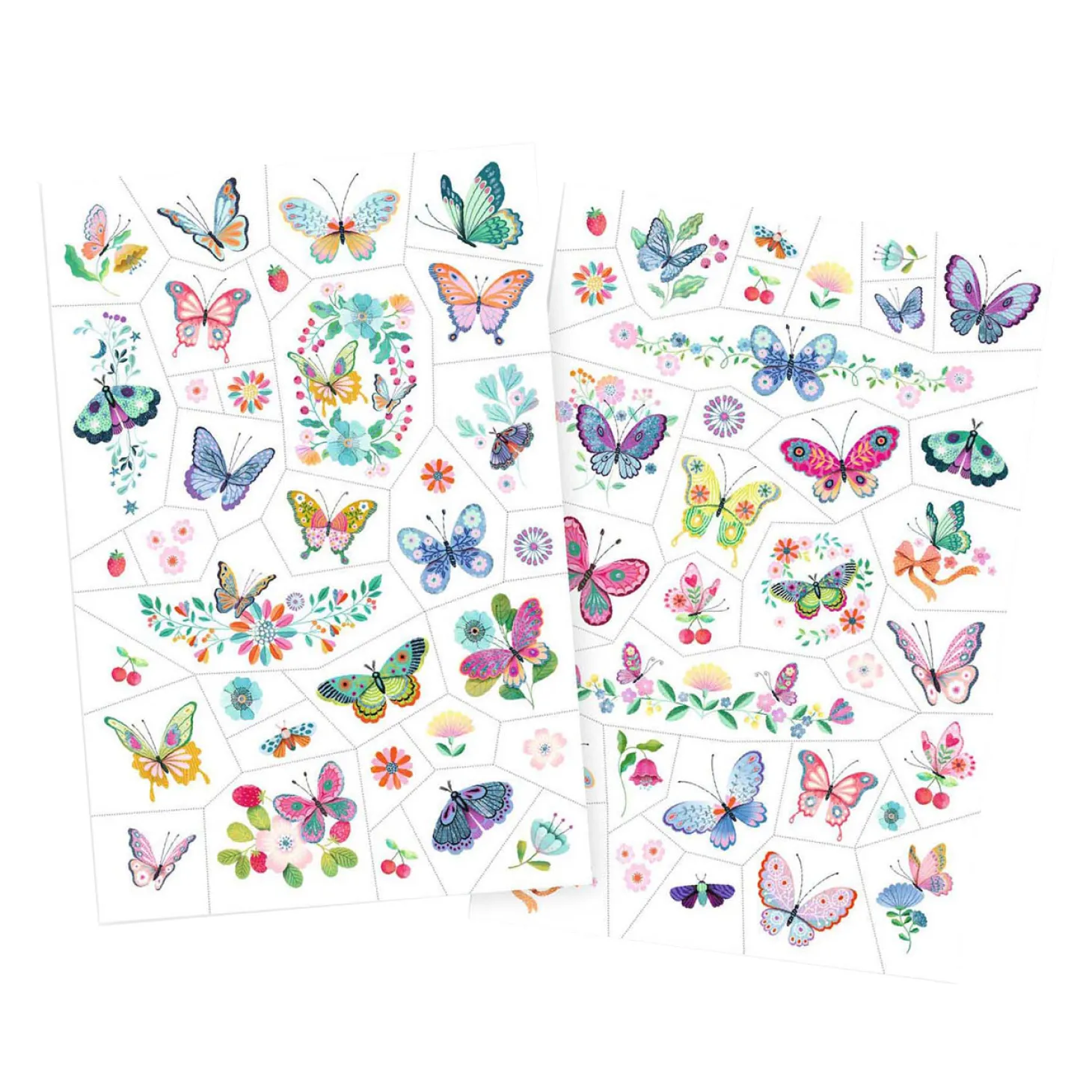Djeco Tattoo Vlinders - 2 Vellen