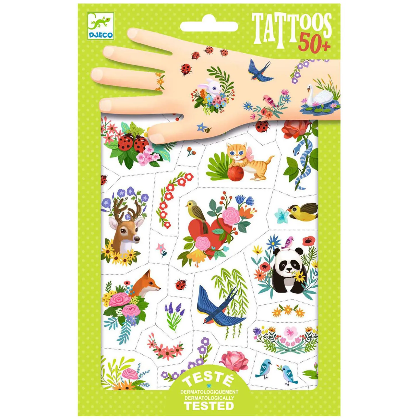Djeco Tattoos - Fleurige Dieren