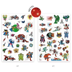 Djeco Tattoos - Helden vs. Schurken