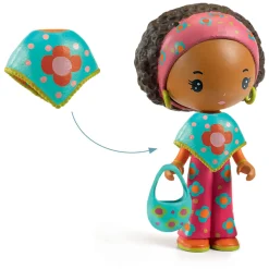 Djeco Tinyly Poppy en Nouky Houten Speelfiguren, 4dlg.