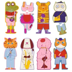 Djeco Trio-puzzel Dieren - 8 Puzzels