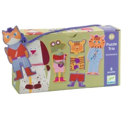 Djeco Trio-puzzel Dieren - 8 Puzzels