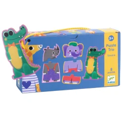 Djeco Trio-puzzel Savanna - 8 Puzzels