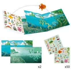 Djeco Verhalenboek met Stickers - Adventures at Sea