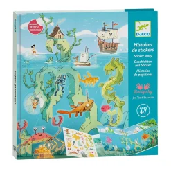 Djeco Verhalenboek met Stickers - Adventures at Sea