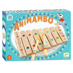 Djeco Xylofoon met 8 Klankstaven en 2 Houten Stokjes