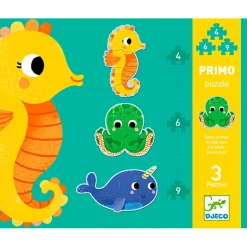 Djeco Zeedieren 3in1 Puzzel