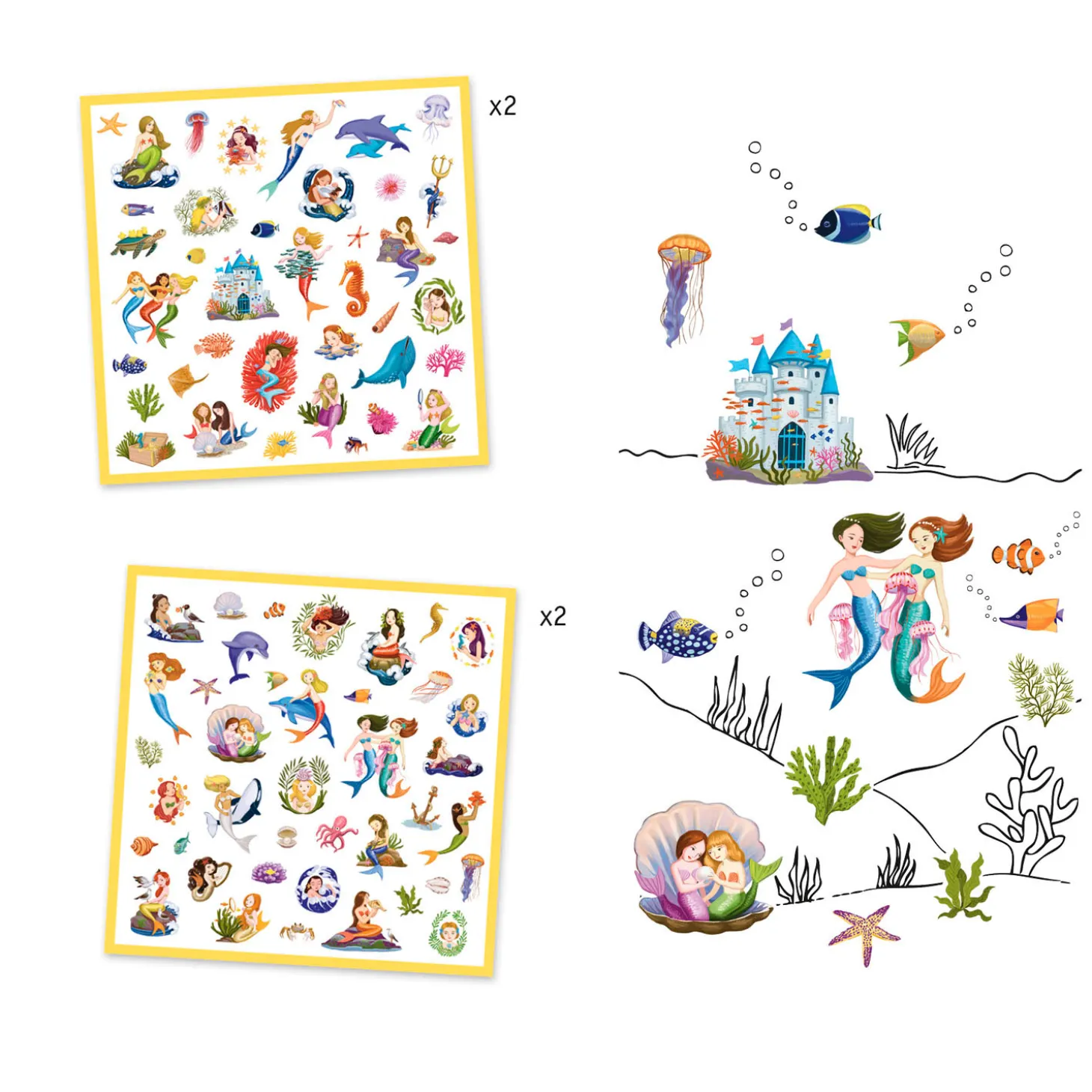 Djeco Zeemeermin Stickers, 160st.