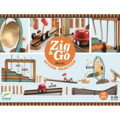 Djeco Zig & Go Action Reaction Baan Muziek, 52dlg.