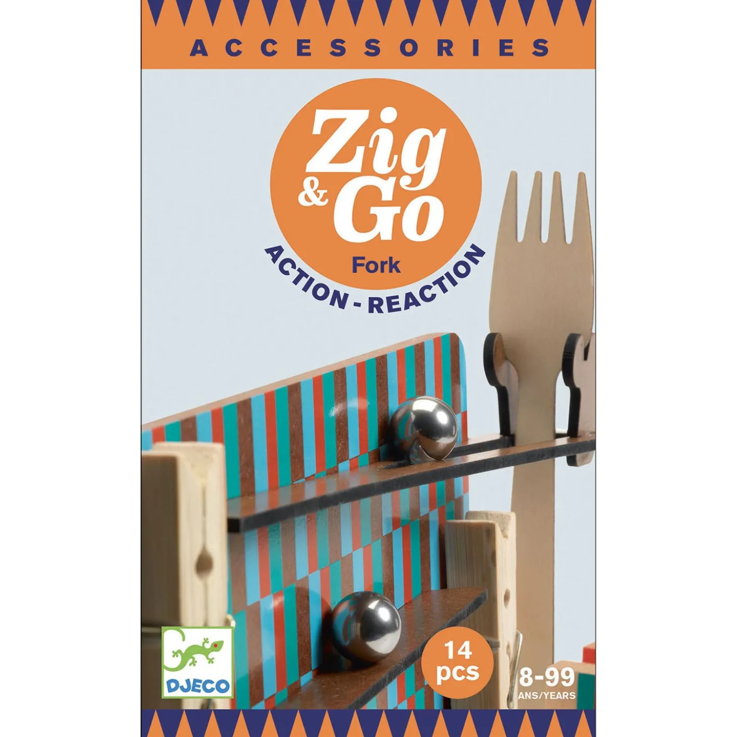 Djeco Zig & Go Action Reaction Baan Vork, 14dlg.