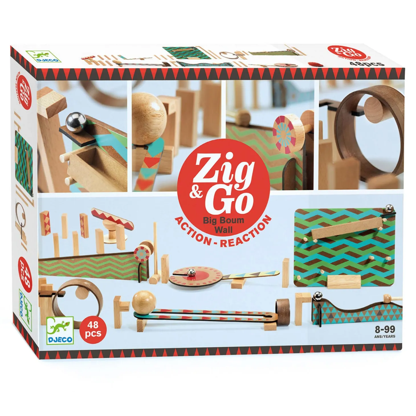Djeco Zig & Go Action Reaction Baan, 48dlg.