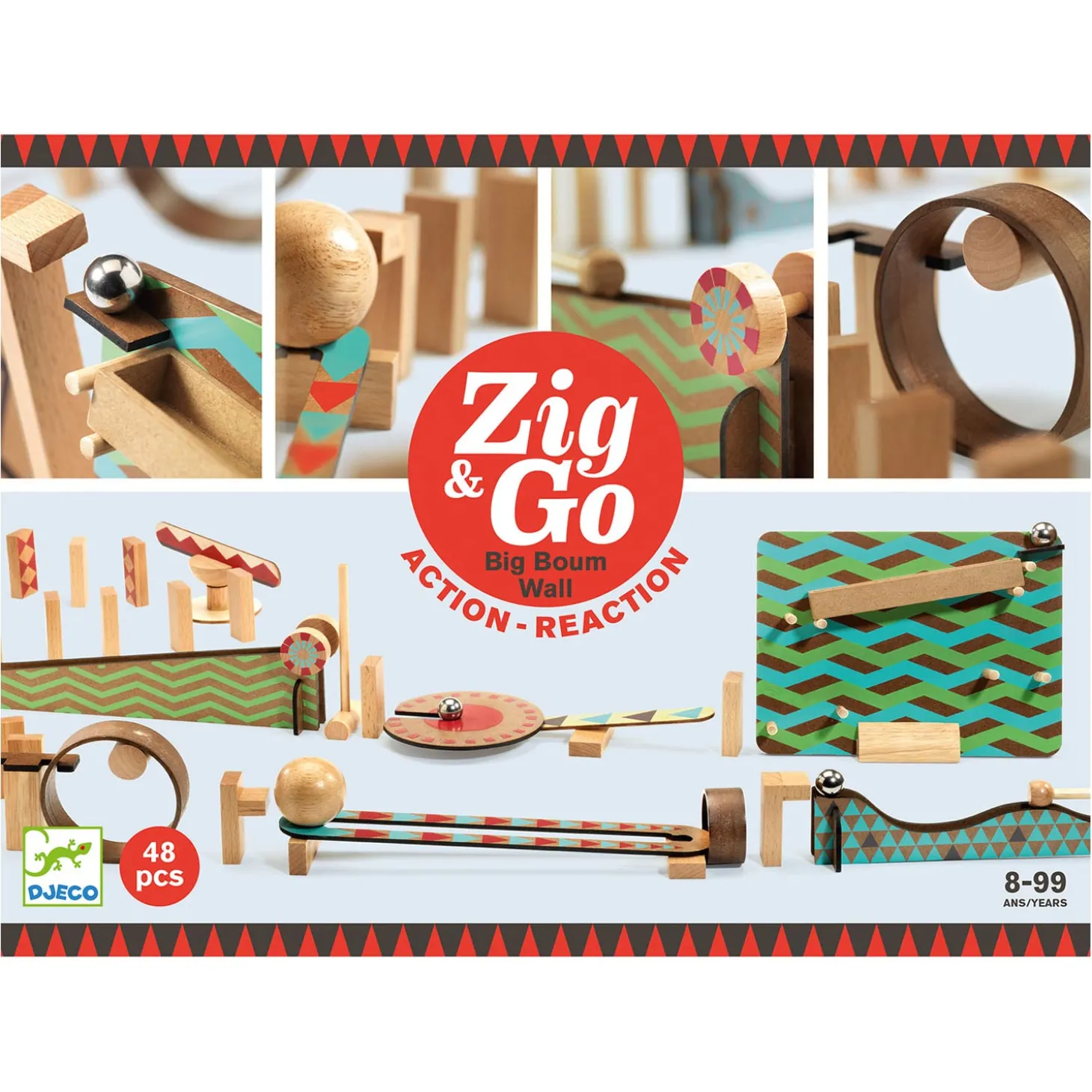 Djeco Zig & Go Action Reaction Baan, 48dlg.