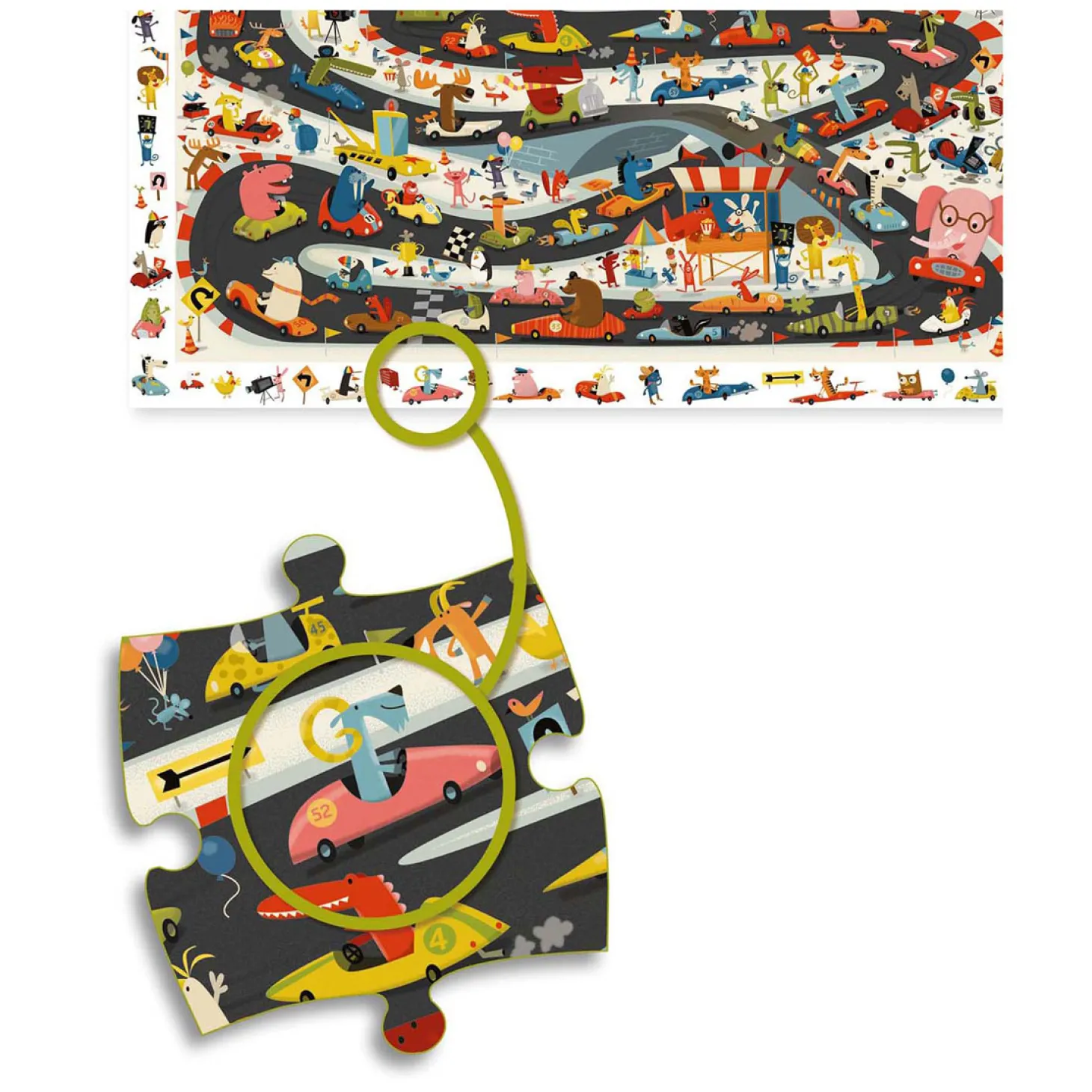 Djeco Zoekpuzzel Autosport - 54st.