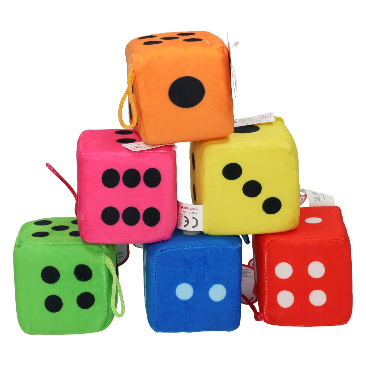 Dobbelsteen Pluche, 7cm