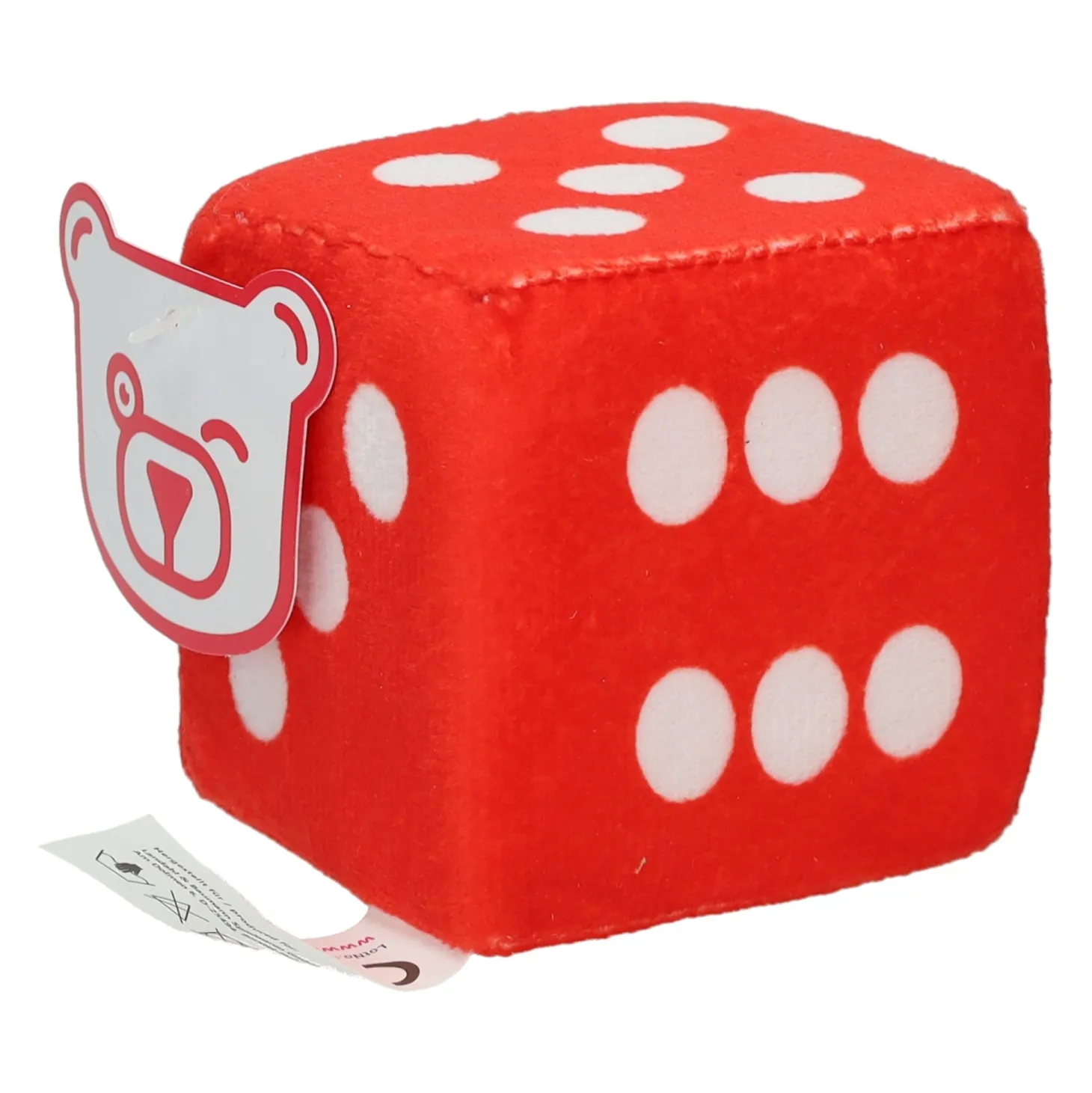 Dobbelsteen Pluche, 7cm