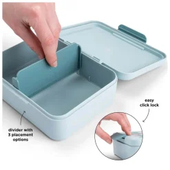 Done by Deer Broodtrommel met Vakken - Blauw