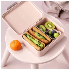 Done by Deer Broodtrommel met Vakken - Roze