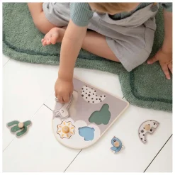 Done by Deer Houten Noppenpuzzel Lalee Beige, 5st.