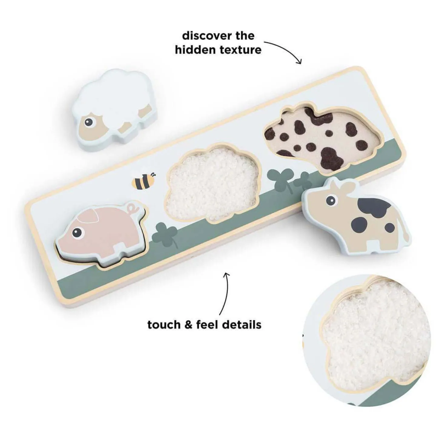 Done by Deer Sensorische Puzzel Kleine Boerderij, 3st.