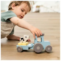 Done by Deer Tiny Farm Houten Tractor Dotti Blauw