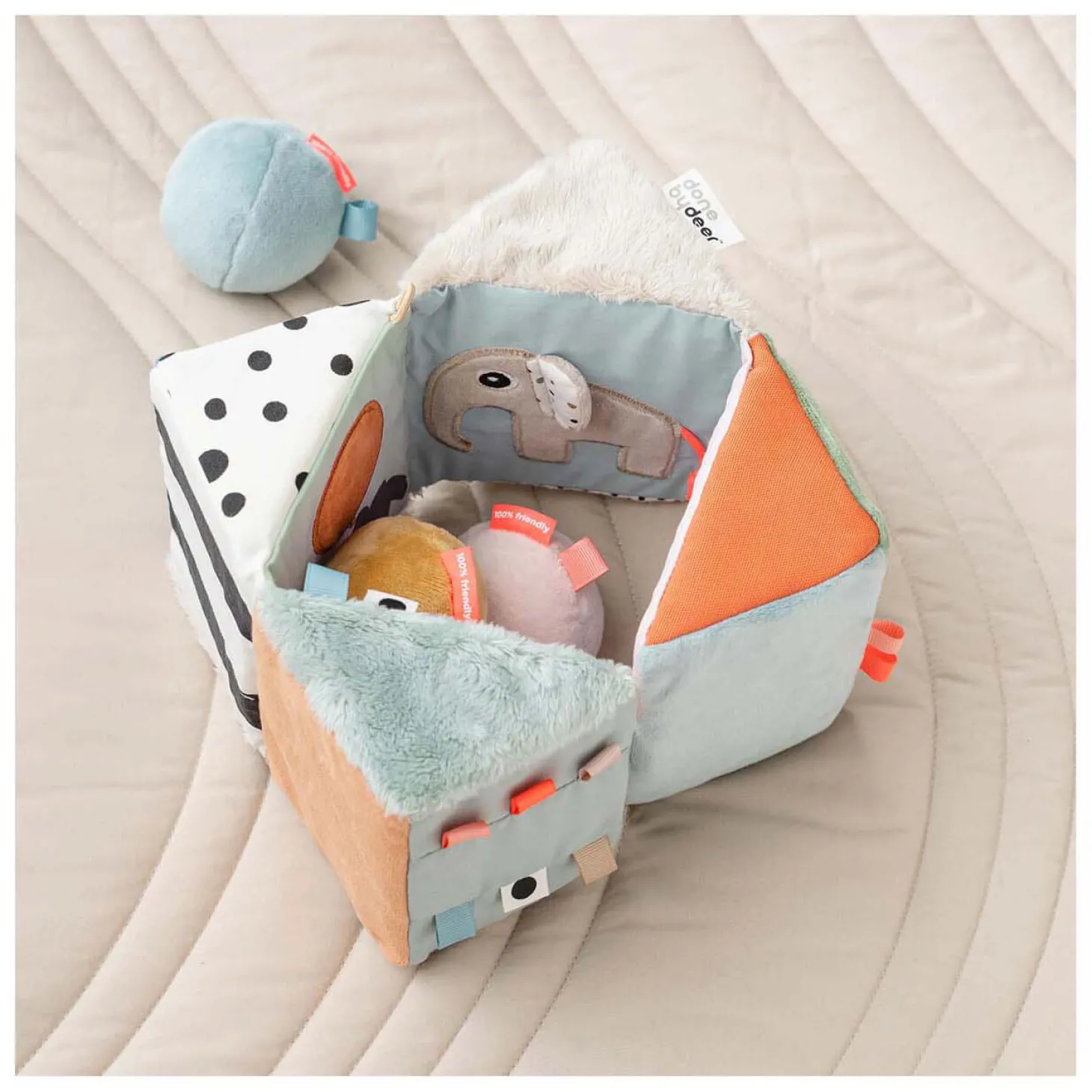 Done by Deer Uitklapbare Sensorische Kubus Deer Friends