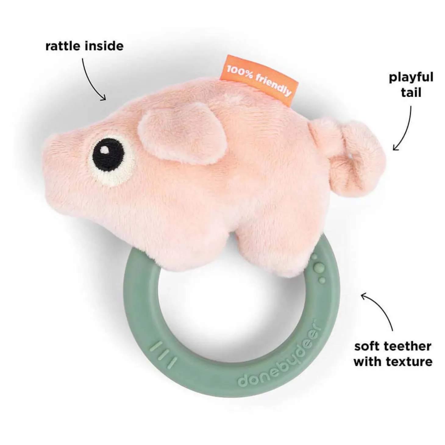 Done by Deer Zintuiglijke Rammelaar/Bijtring Pigee