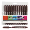 Donkerbruine Jumbo Stiften, 12st.