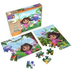 Dora Houten Puzzels in Houten Doos - 3x24 st.