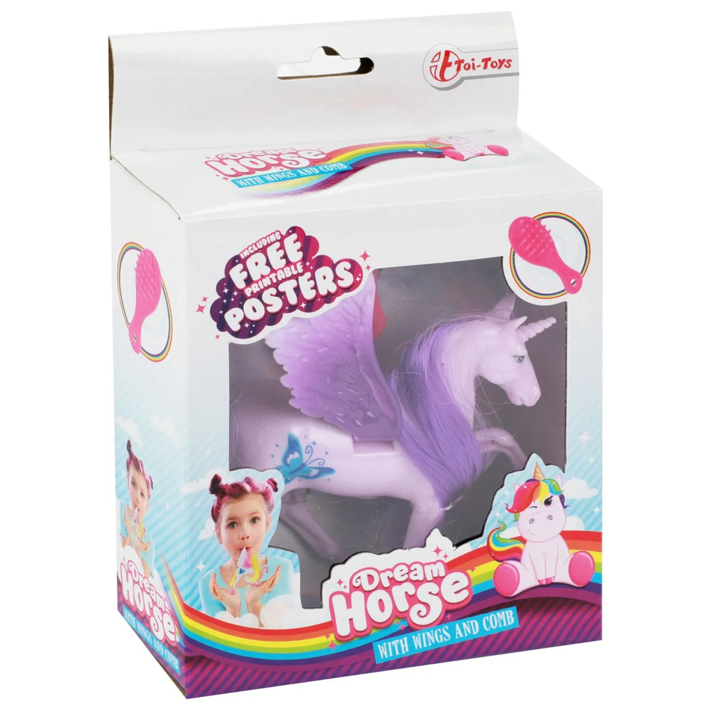 Dream Horse Eenhoorn Speelfiguur Pegasus met Borstel