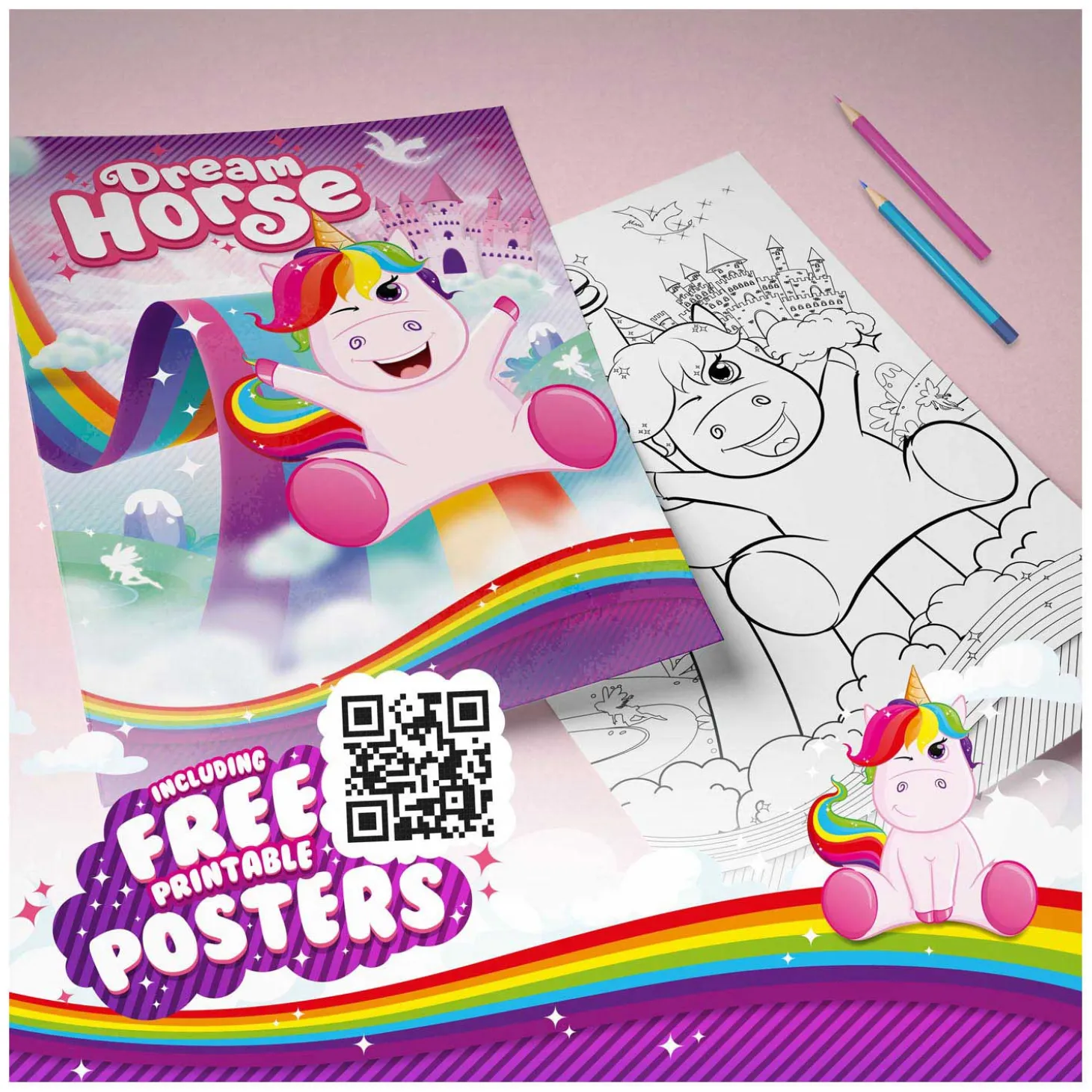 Dream Horse Eenhoorn Speelfiguur Pegasus met Borstel