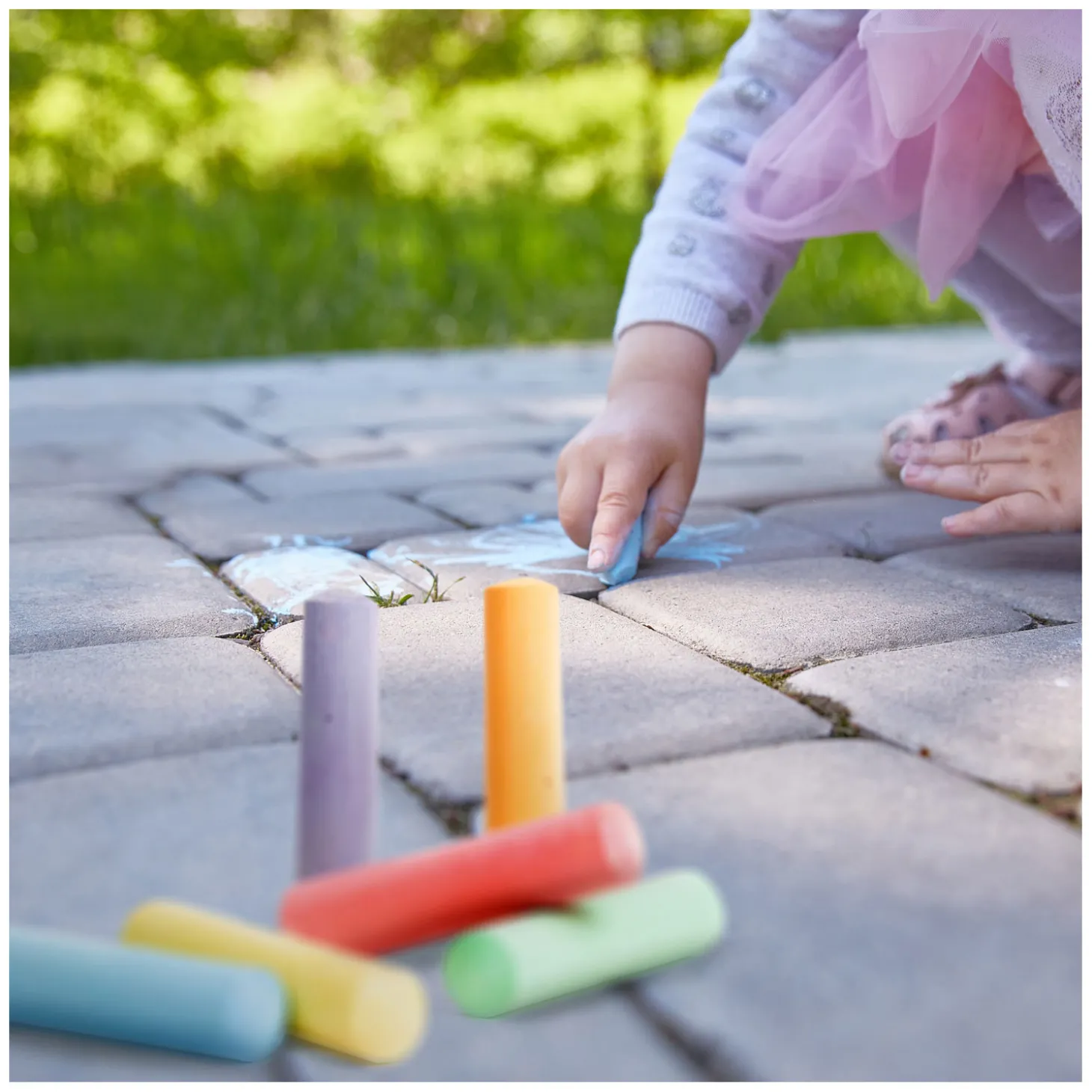 Dream Horse Stoepkrijt Eenhoorn met Sjablonen, 10dlg.