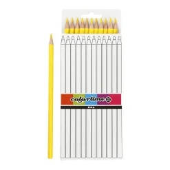 Driehoekige Kleurpotloden - Geel, 12st.