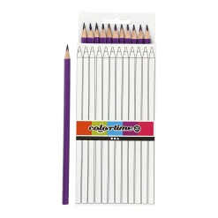 Driehoekige Kleurpotloden - Paars, 12st.