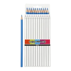 Driehoekige Kleurpotloden - Lichtblauw, 12st.