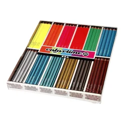 Driehoekige Kleurpotloden - Metallic en Neon, 144st.