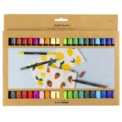 Dubbelzijdige Textielstiften - Basiskleuren, 20st.