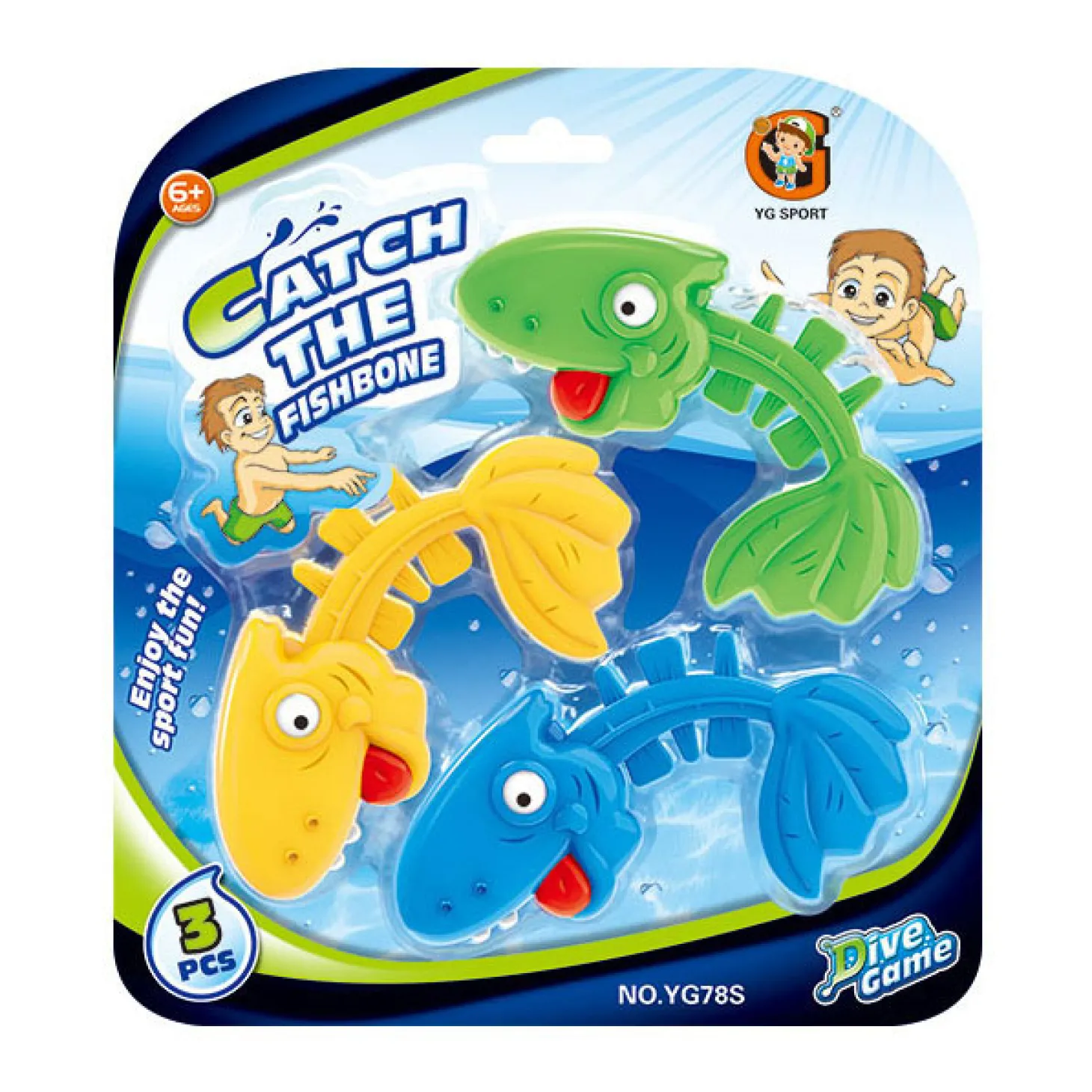 Duikvissen, set van 3 stuks