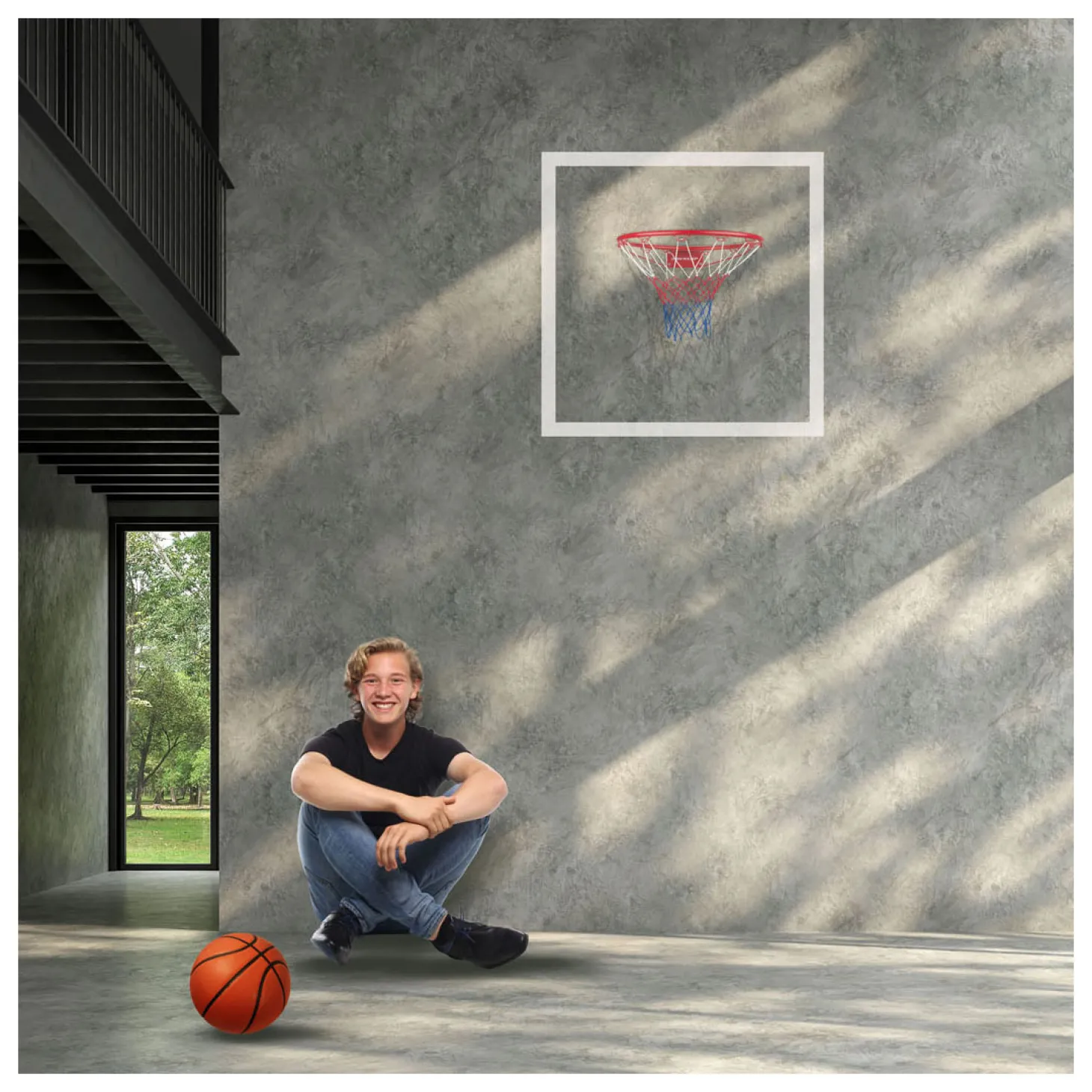 Dunlop Basketbalring met Net