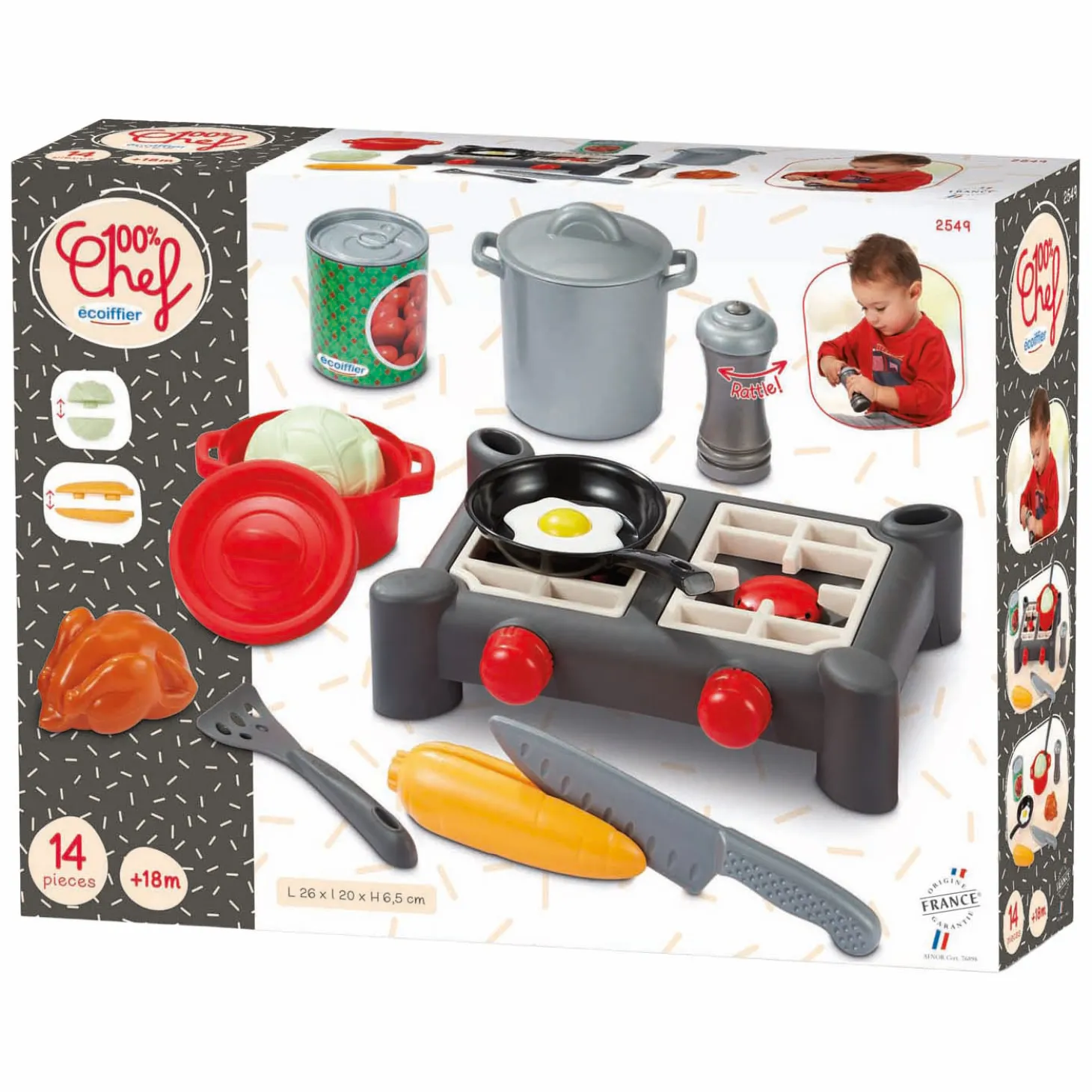 Ecoiffier 100% Chef Fornuis - 14dlg.