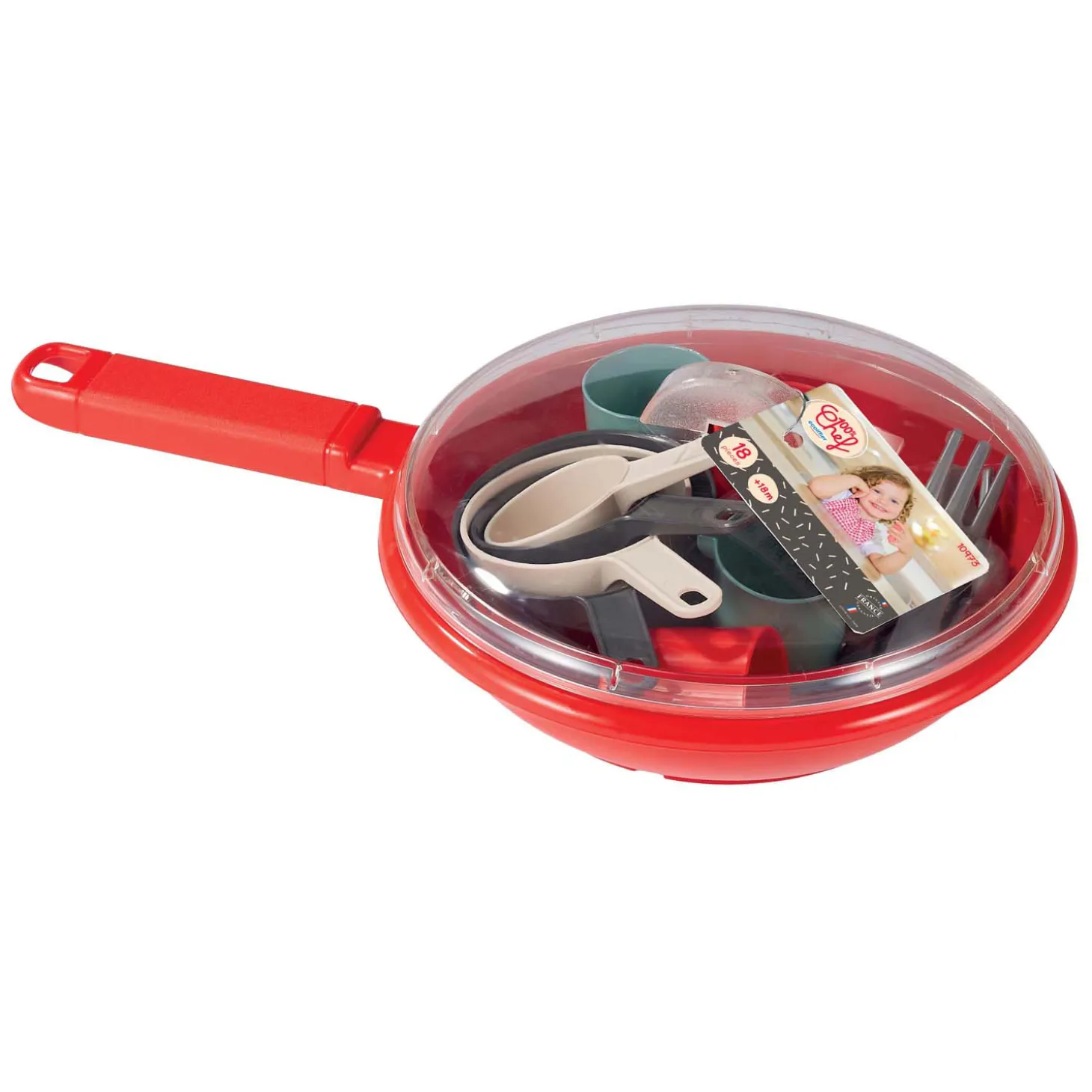 Ecoiffier 100% Chef Servies en Bestek in Pan, 19dlg.