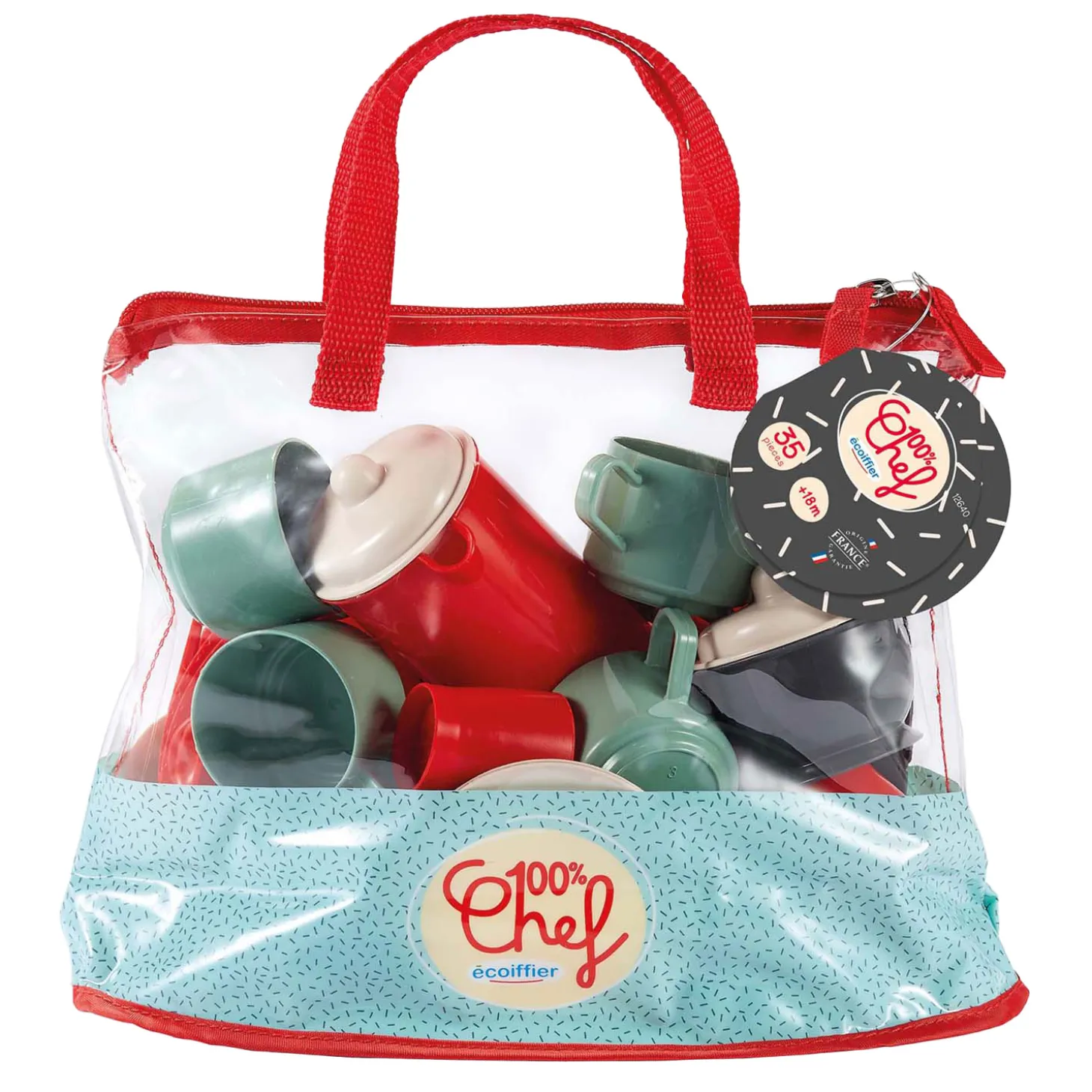 Ecoiffier 100% Chef Servies Set in Tas