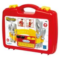 Ecoiffier Gereedschapsriem in Kofffer met Accessoires, 14dlg.