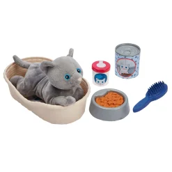 Ecoiffier Knuffel Kat met Kattenmand Speelset, 9dlg.