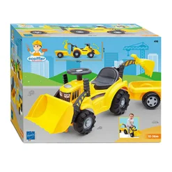 Ecoiffier Looptractor met Voorlader en Wagen