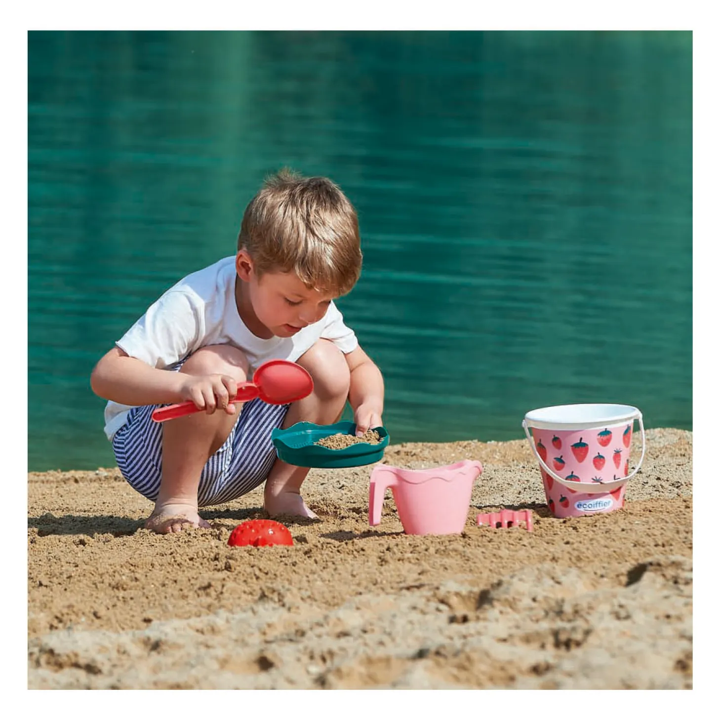 Ecoiffier Strandset Aardbei, 6dlg.