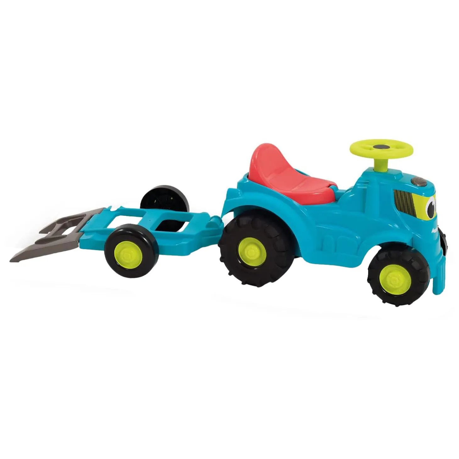 Ecoiffier Tractor met Aanhanger en Grasmaaier